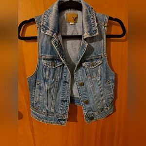 American Eagle denim vest